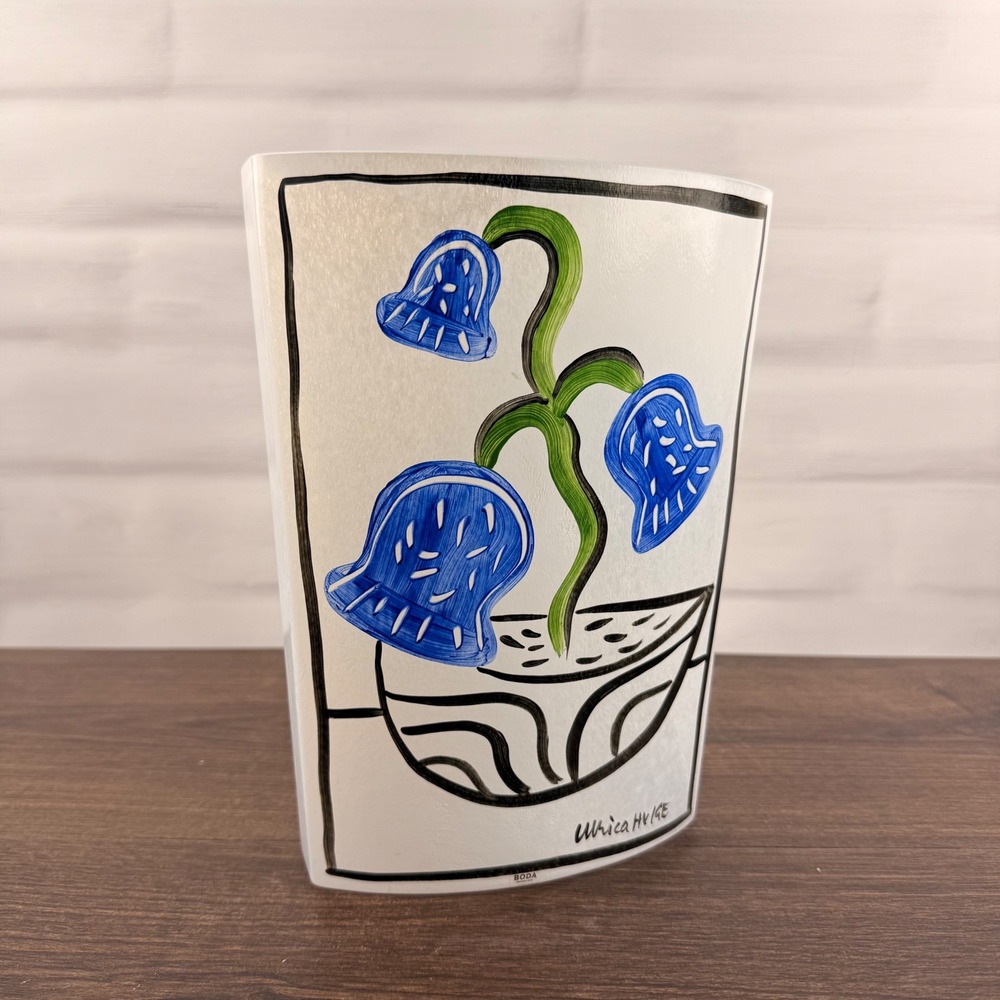 Kosta Boda Ulrica Hydman Vallien Summer Days Flower Art Glass Vase